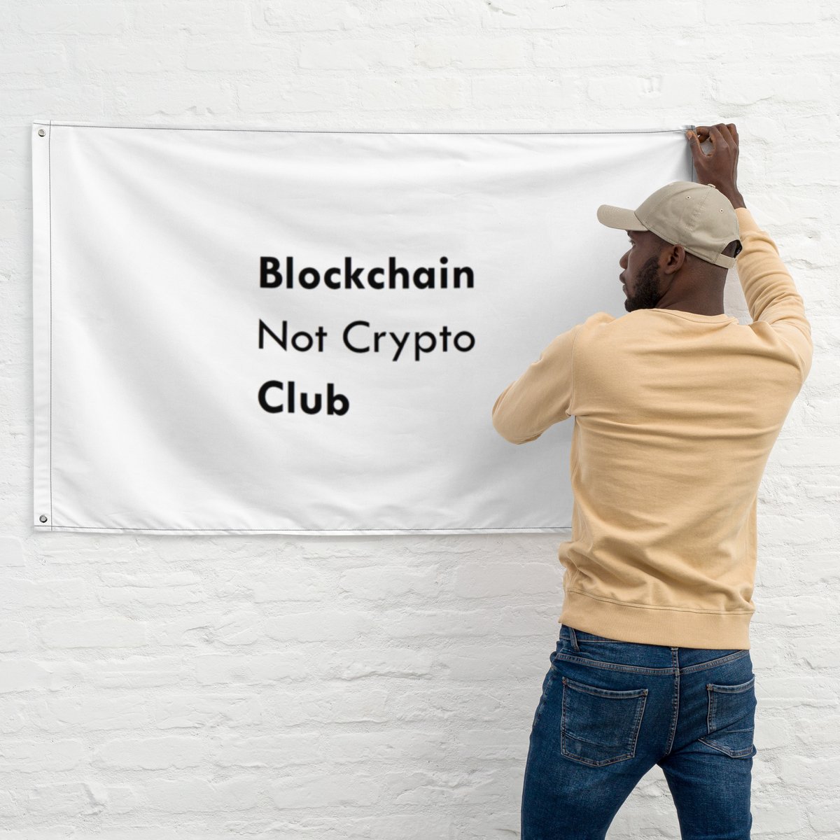 Blockchain Not Crypto Flag | Blockchain Not Crypto Club