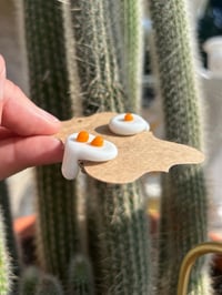 Image 2 of “eggcellent” egg hat pins (2-pack)