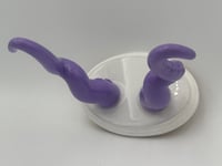 Image 4 of Double Lilac Tentacles on White Oval Base