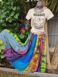 Image 1 of SAMPLE  - Paros maxi skirt waist 42 inches not tied, ties to tiny size