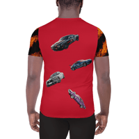 Image 4 of Men's athletic t-shirt (Faith Fearless) Riding with Christ
