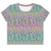 Image of Corny All-Over Print punny Crop Top Tee