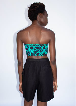 Image of Tia Bandeau Top in Electric Blue