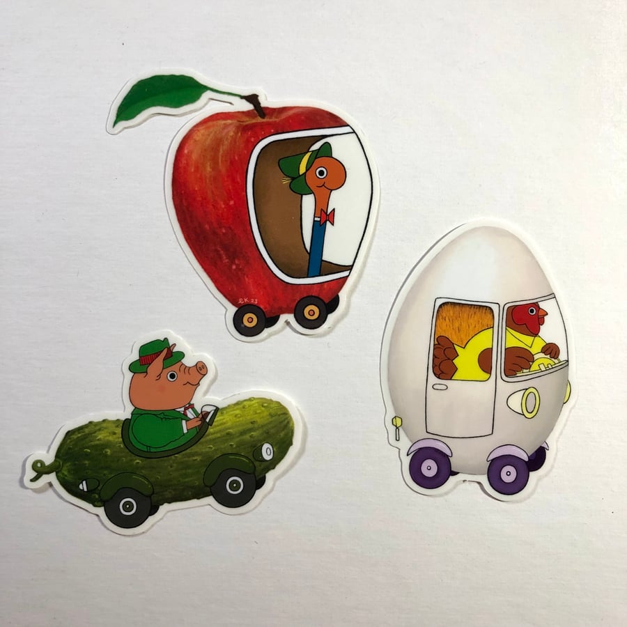 Image of vinyl food car stickers 