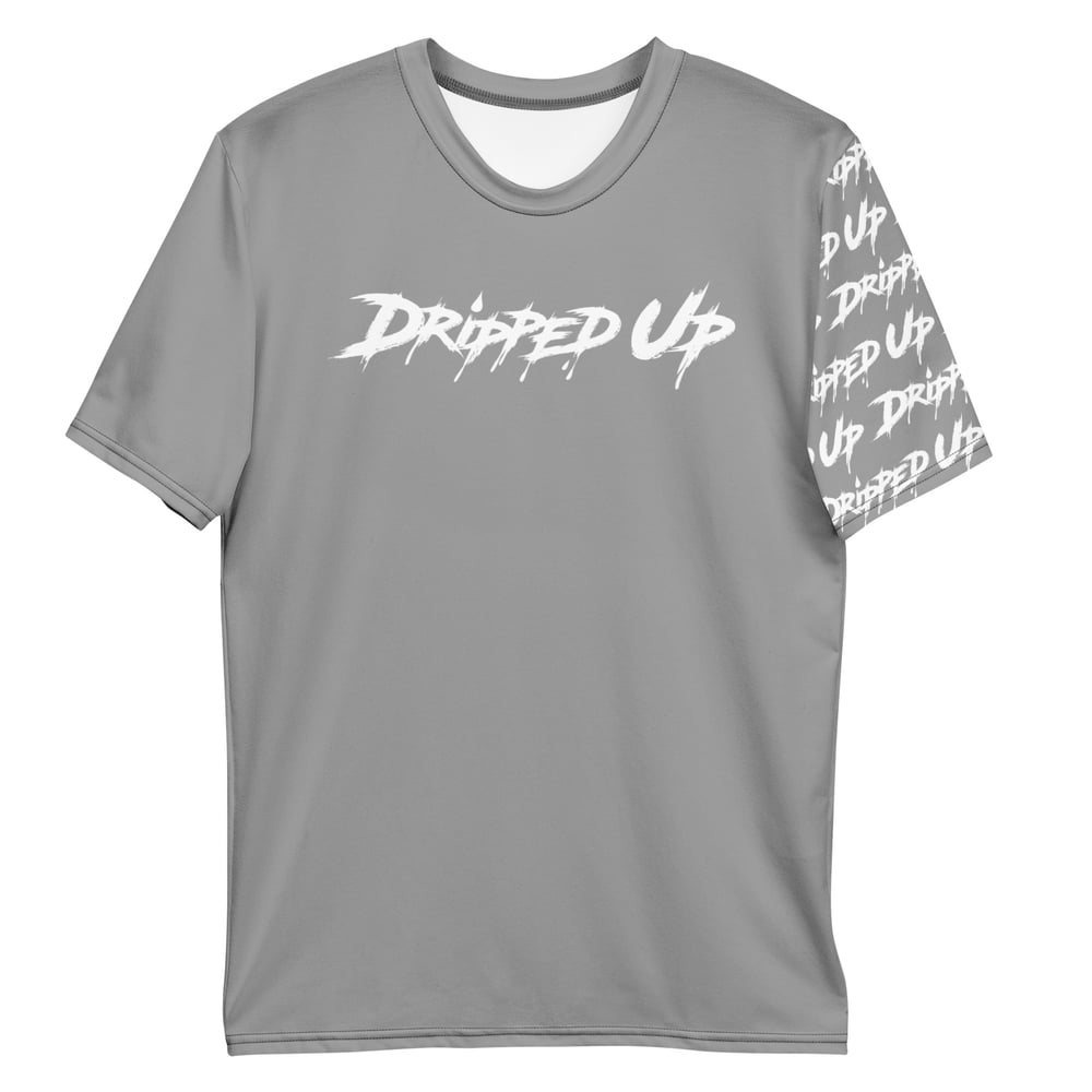 Dripped Up Men's Iso Sleeve T-Shirt (Grey/White)