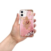 Image 8 of Pastel Pink Tattered Texture Rose Gold Goth Lolita Kawaii Inspired Clear Case for iPhone®