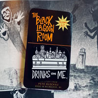 Image 1 of DRINKS ON ME 1.75” Glow-in-the-Dark Soft Enamel Pin