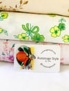 Rescued Fabric Citrus Med Brooch with Free Postage 