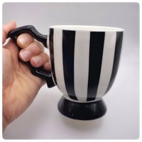 Image 3 of Striped Ceramic Batwing Teacup