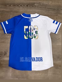 Image 2 of Azul y Blanco baseball jersey 
