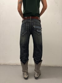 Image 1 of Diesel Dark Wash Denim with Big Logo - Size 28