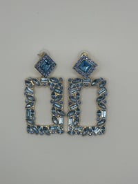 Image 1 of Rectangle gem earring