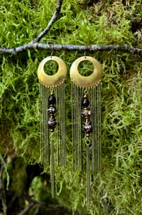 Image 3 of Brass Chain Fringe Earrings - set 1