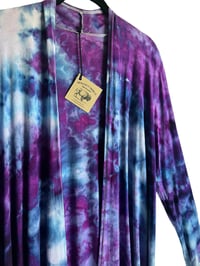 Image 2 of S Jersey Knit Cardigan in Purple Haze Ice Dye