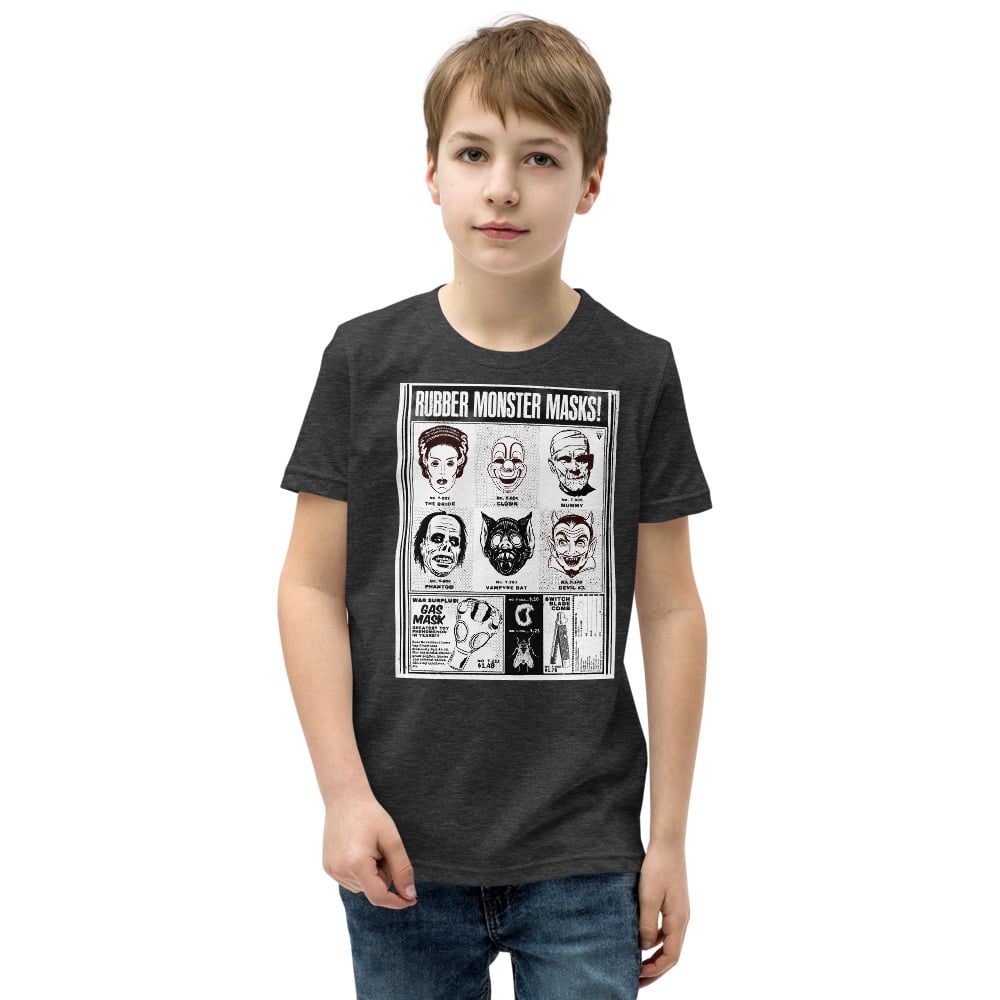 ‘RUBBER MONSTER MASKS #3 - KIDS T-SHIRT