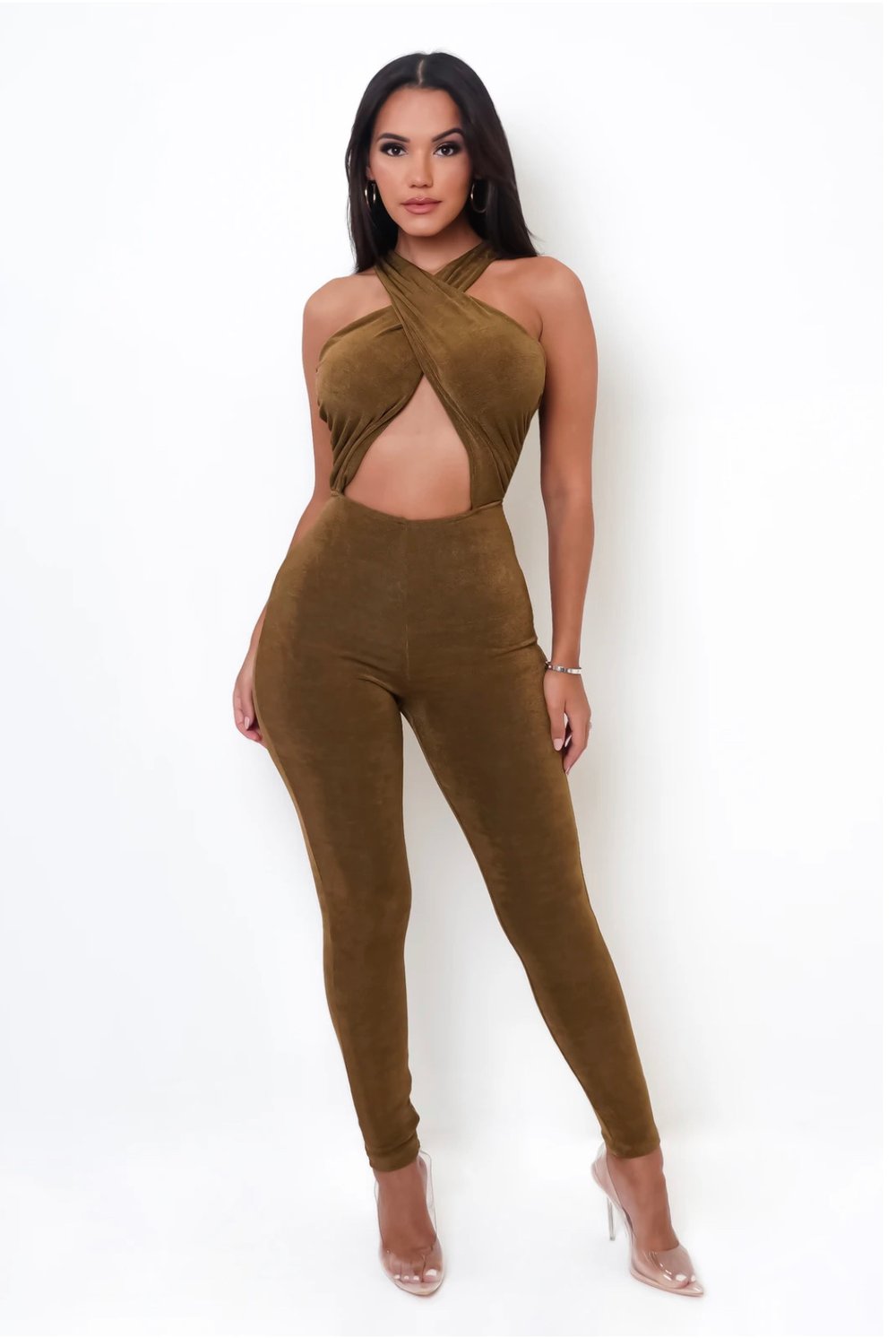 Image of Greatness Jumpsuit - Brown
