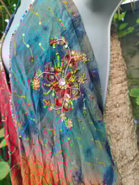 Image 4 of Mykonos tie dye jewelled jumpsuit - Rainbow
