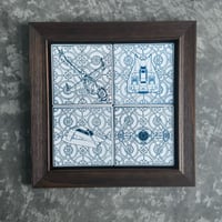 Image 1 of Framed set of 4 Peranakan Galaxy Tiles