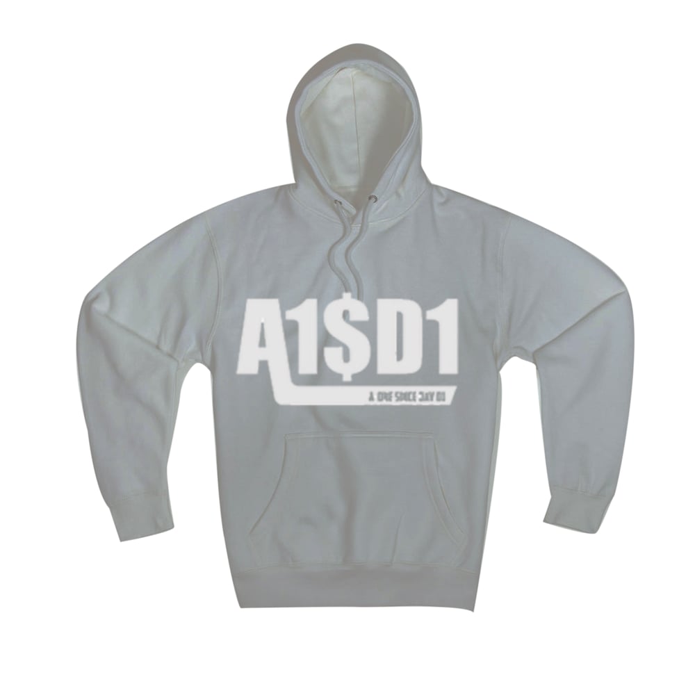 Image of A1$D1 HOODIE (GREY X WHITE) 