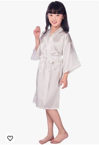 Image 2 of Personalized Kids Satin Robe