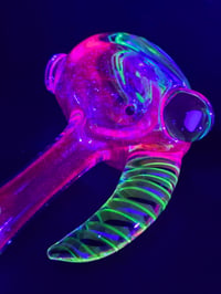 Image 5 of UV Reactive Wig Wag Pipe W/ Opal 
