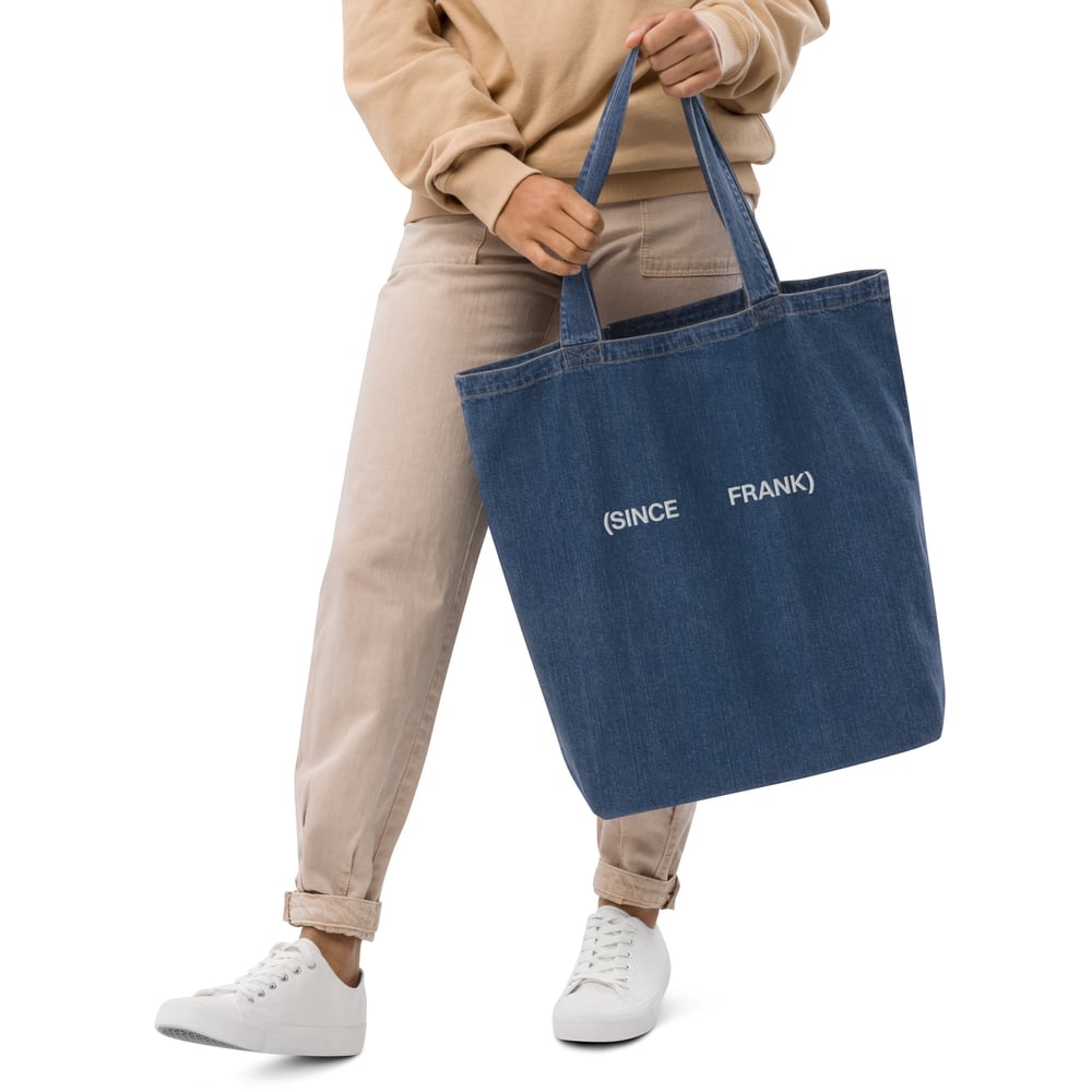 Organic denim tote bag Since Frank (embroidered)