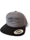 Charcoal grey two tone patch logo SnapBack 