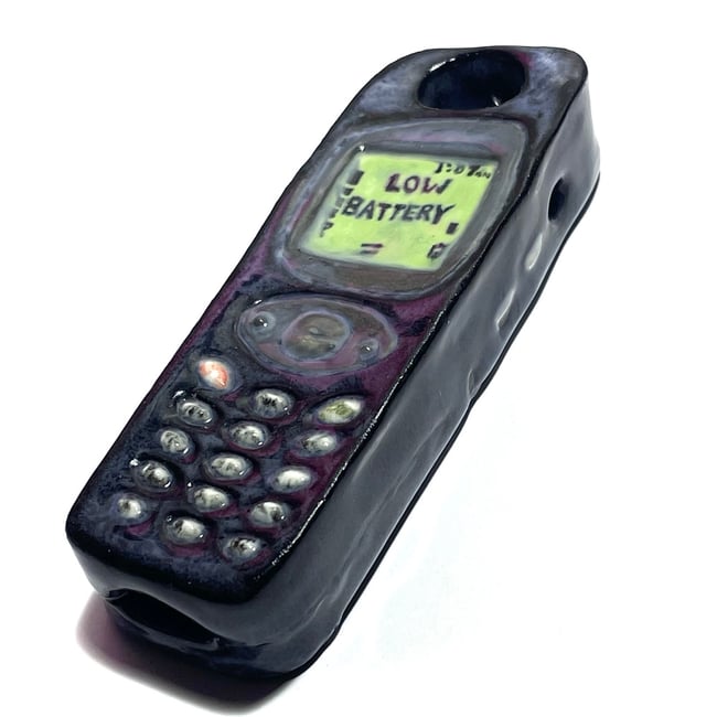 Low Battery Ceramic Phone Pipe