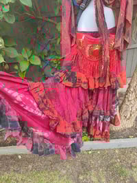 Image 3 of Wanderlust maxi tiered skirt/ Bandeau Dress Red skies  8-16