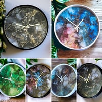 Image 3 of 12” Wall Clock Epoxy Resin Art 'The 1234'