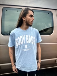 Image 3 of ‘Body Bags’ Light Blue Tee