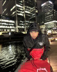 Image 3 of OG Money Runs The World 1/4 Zip Windbreaker- Red/black  
