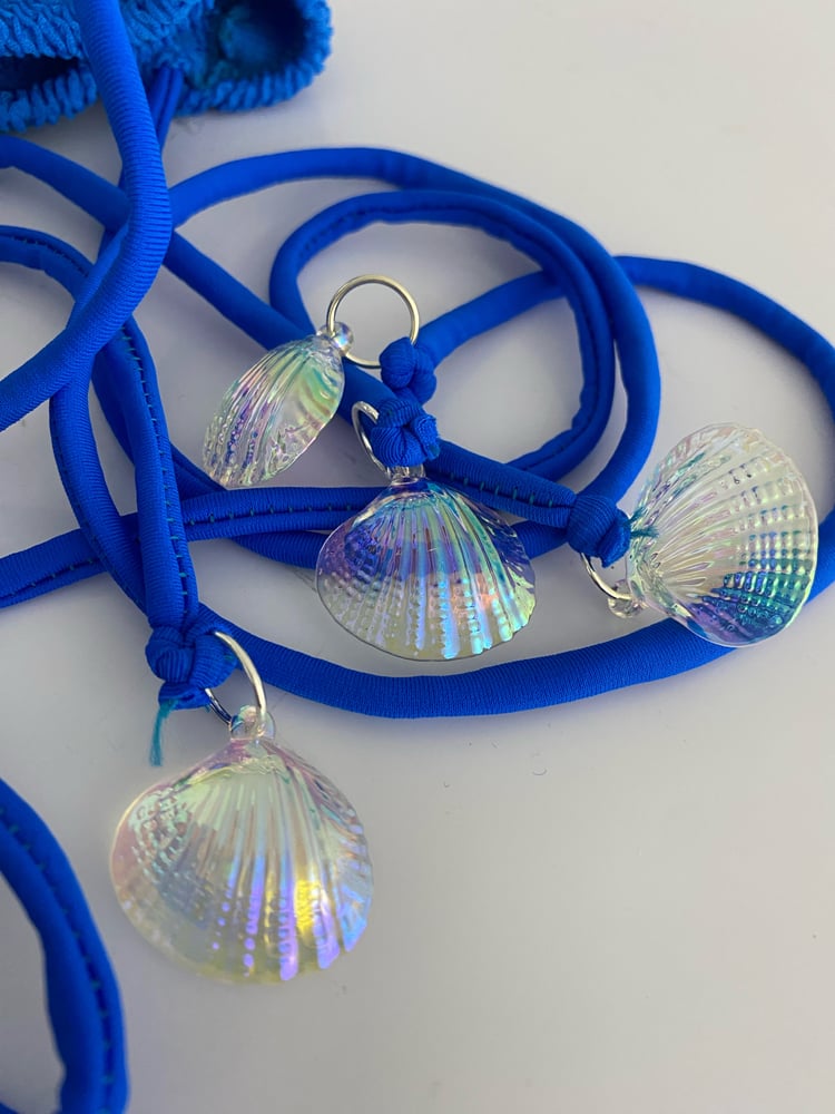 Image of Ultra Skimpy Mermaid Shells Bikini In Azure Blue