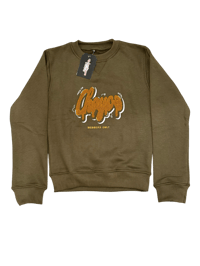 Image 1 of CHOYCE The Brand “Desert Night” Crewneck Kids Olive 