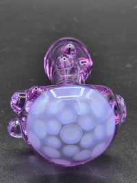 Image 1 of Clear Purple Honeycomb Pipe