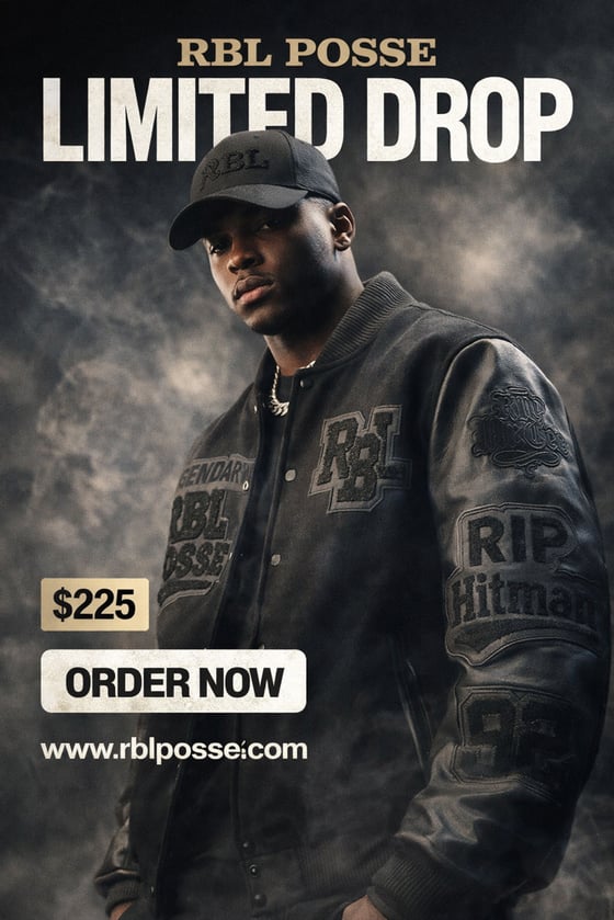 Image of RBL Posse Varsity Jacket (The BlackOut Edition)