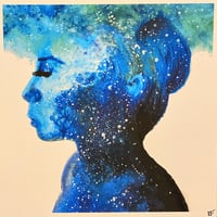 Image 2 of Head Up In Space Print - 8x8