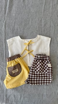 Image 4 of GINGHAM TIE TOP