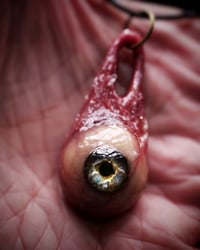 Image 16 of Optic Nerve-glow in the dark eye pendant with “eye shine” pupil