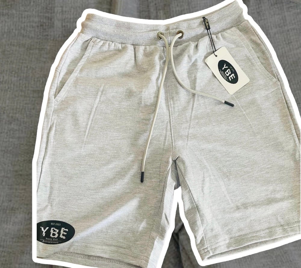 YBE oval shape logo shorts gry/yllw/blk