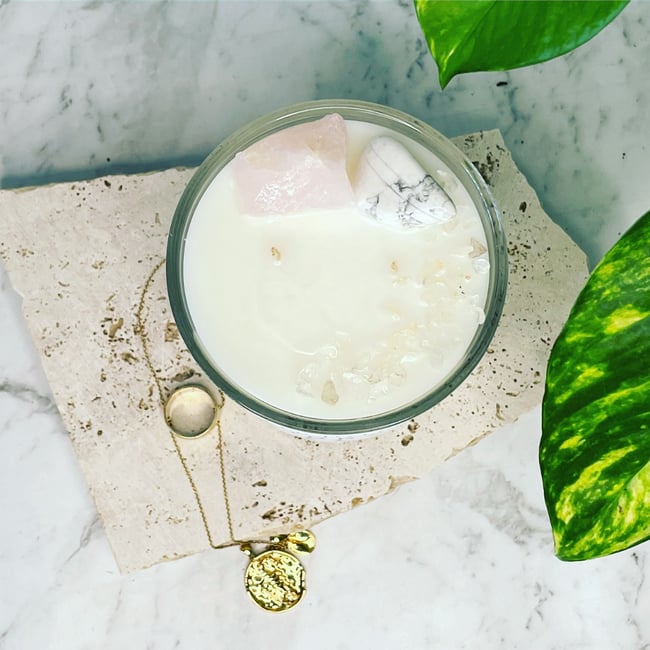 Zodiac Crystal Infused Candle 450g - LIBRA  **ONLY 10 AVAILABLE**