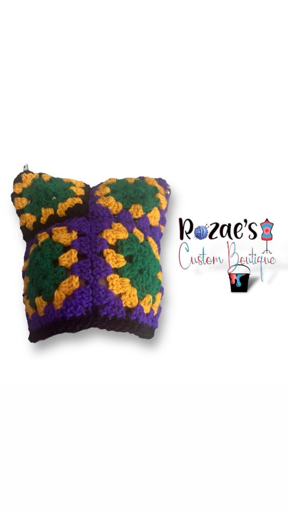 Image of Cat Ear Granny Square Beanie