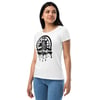 Seed Waffles - OG Logo Women’s Fitted T-Shirt (Wht/Blk)