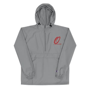 Olympia Logo Embroidered Champion Packable Jacket (Graphite)