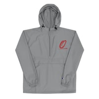 Image 1 of Olympia Logo Embroidered Champion Packable Jacket (Graphite)