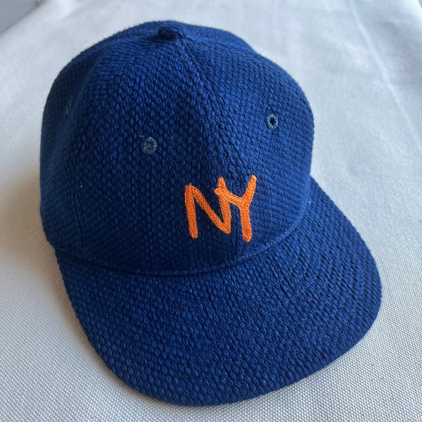 Image of KM Style NY Indigo Sashiko Ball Cap 004