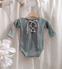 Image 1 of Sitter boys bodysuit Charlie | sage