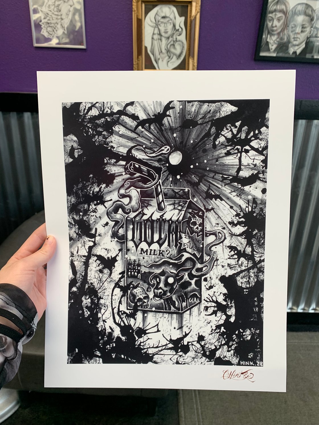 Image of Goth Milk print LIMITED signed in blood