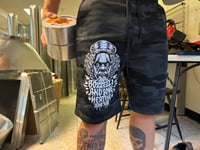 Image 1 of Clown Vomit Lounge Shorts- Black Camo