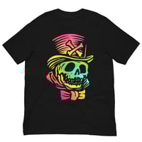 Image 1 of hyper color gumbo skull Unisex t-shirt